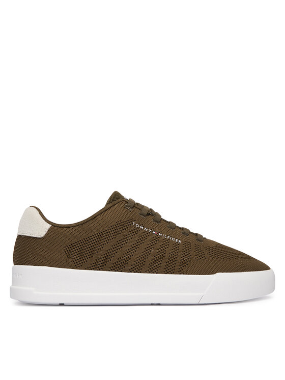 Tommy Hilfiger Sneakersy Th Court Knit FM0FM05823 Zielony