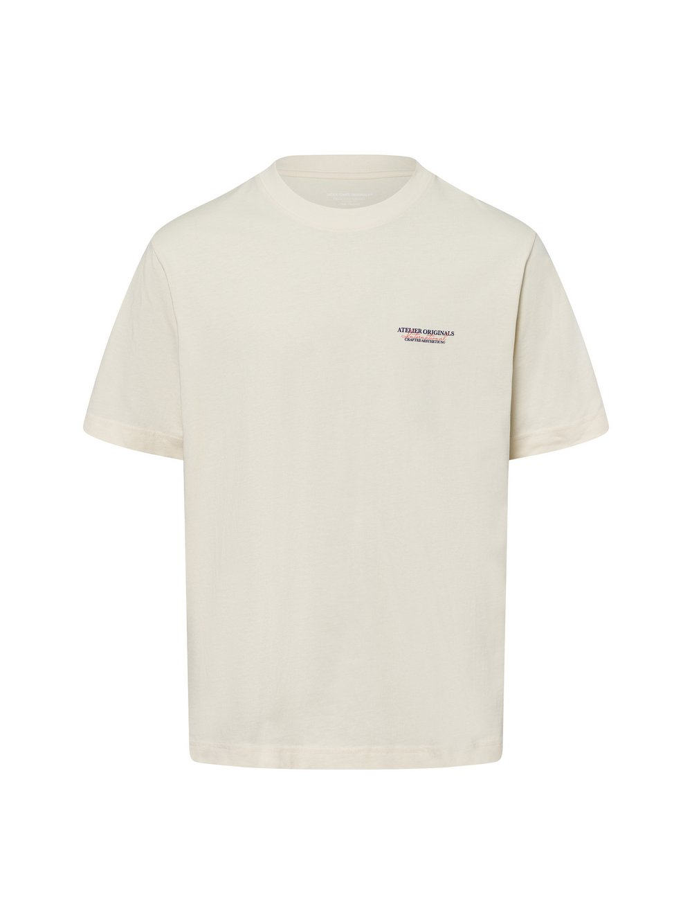 Jack & Jones Koszulka męska - Jorislington Mężczyźni Bawełna beżowy, L