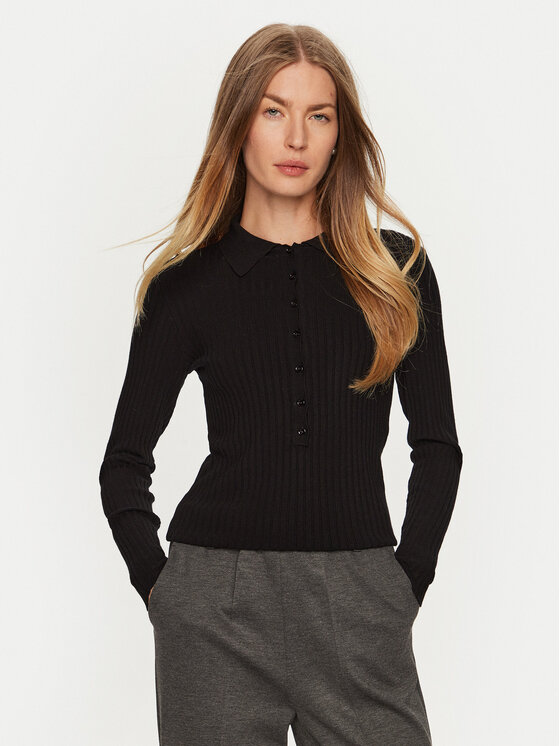ViCOLO Sweter 22095S Czarny Slim Fit