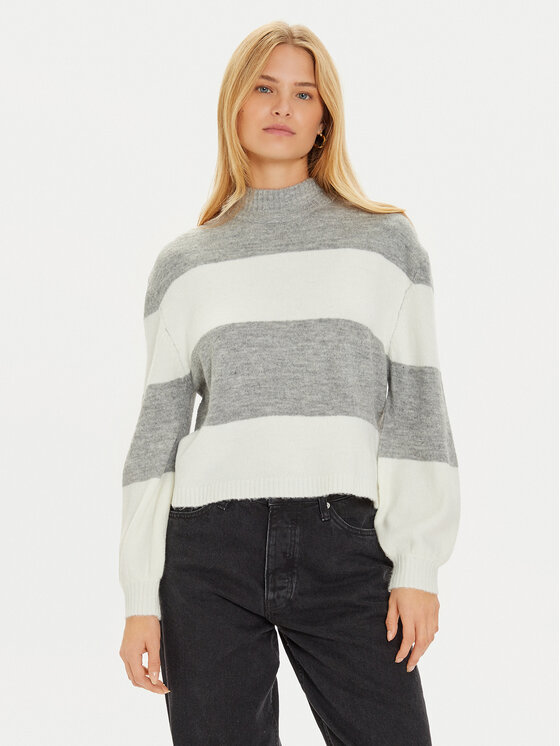 Brave Soul Sweter LK-230MOLLIEC Szary Loose Fit