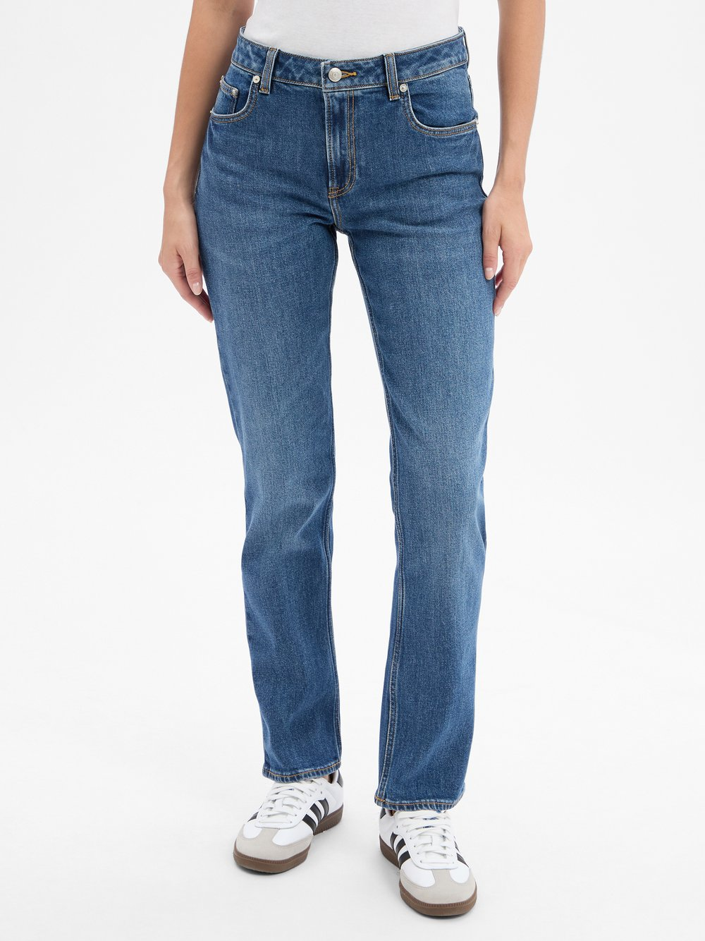 Gant Dżinsy - Mid Blue Broken Kobiety Bawełna niebieski, 30-32