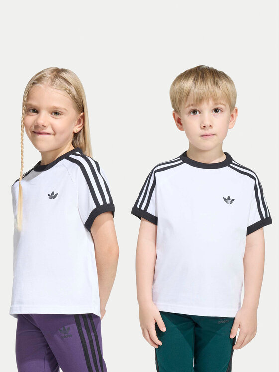 adidas T-Shirt 3-Stripes KC9507 Biały Loose Fit