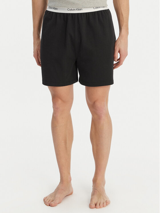 Calvin Klein Underwear Szorty piżamowe LV00NM2927 Czarny Relaxed Fit miniaturka