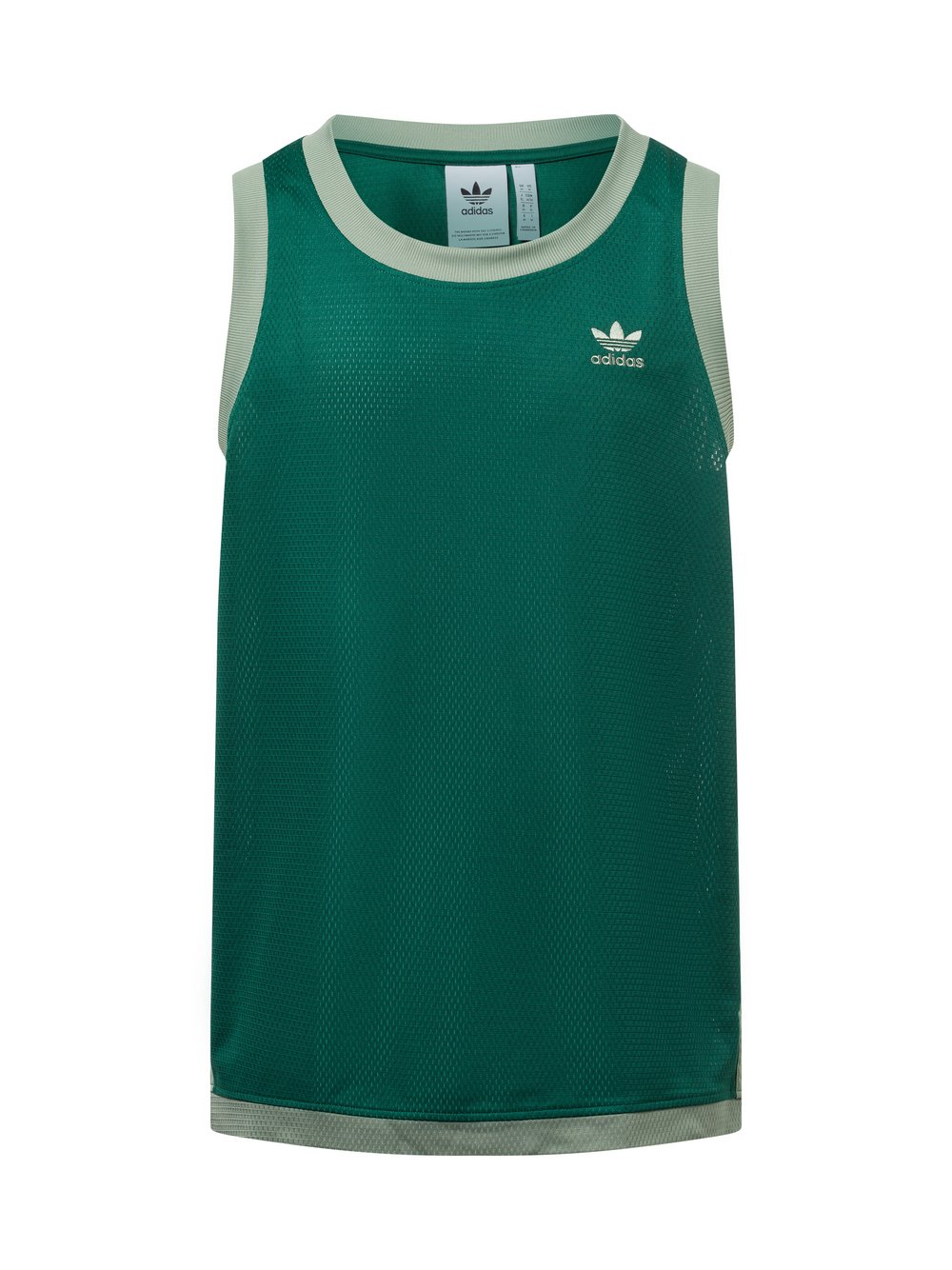 adidas Originals Męski podkoszulek - Mockeyelet Mężczyźni Sztuczne włókno zielony, S