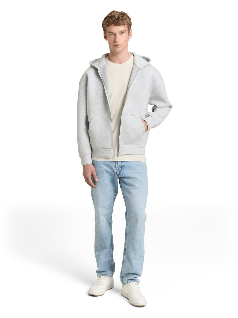 Tom Tailor Denim Koszulka męska Mężczyźni Bawełna biały, L