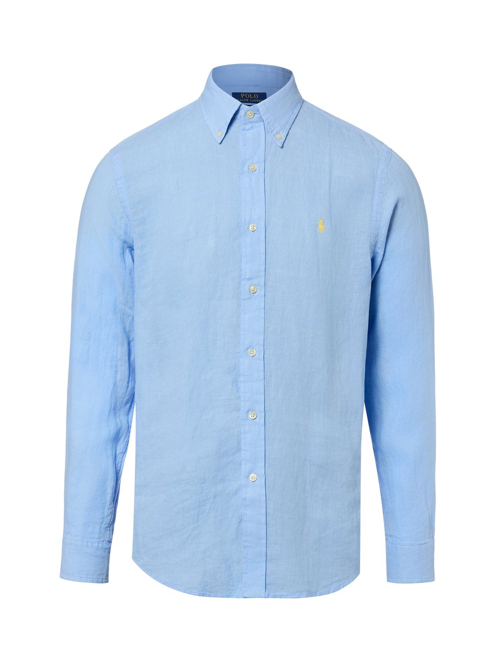 Polo Ralph Lauren Męska koszula lniana Mężczyźni Regular Fit len niebieski, S
