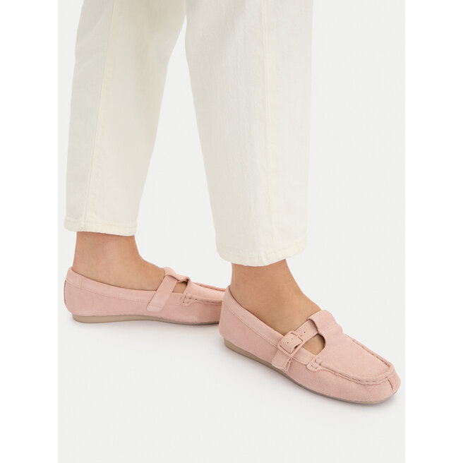 Clarks Mokasyny Freckle Tbar 26185904 Różowy