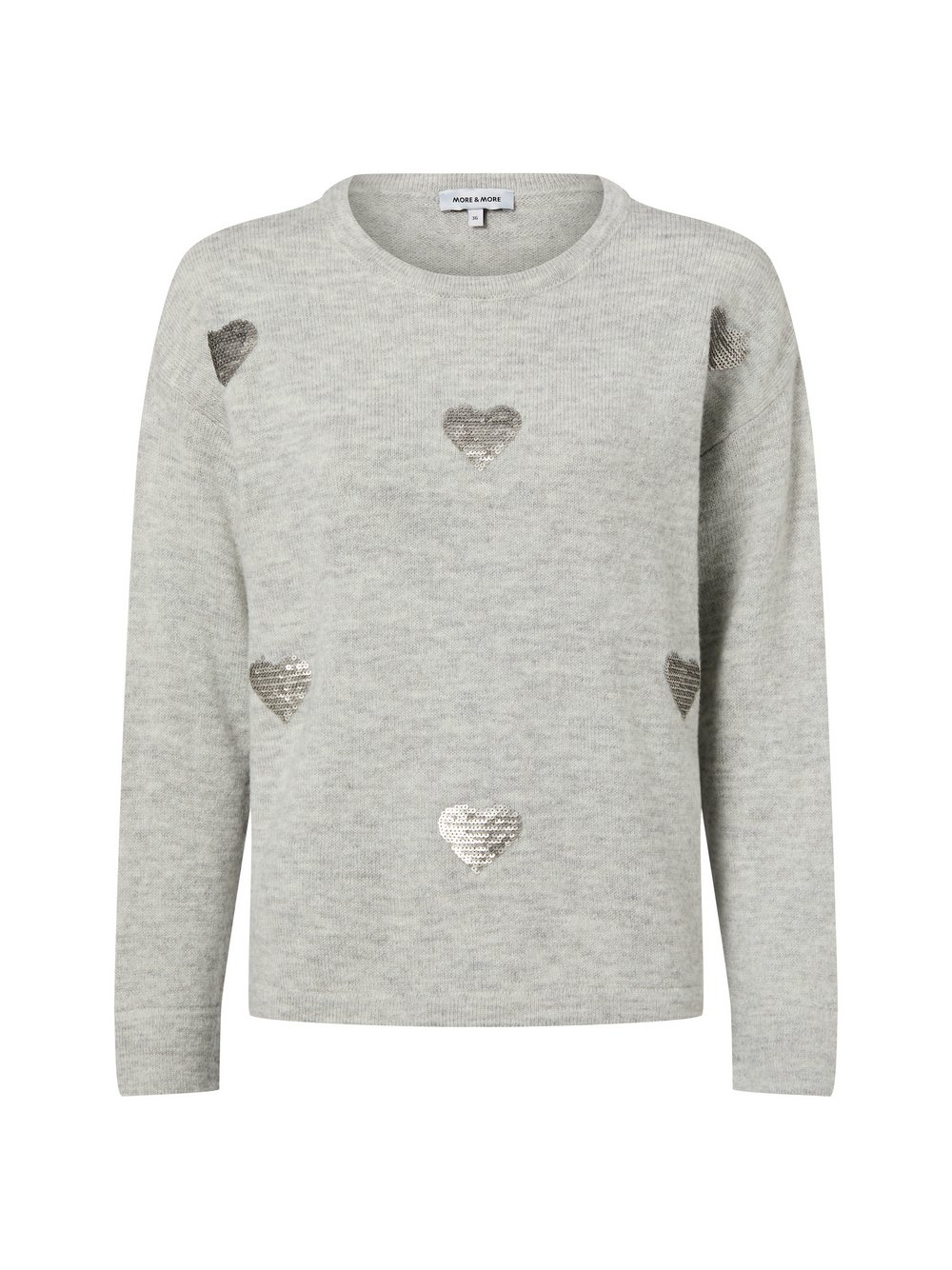 More & More Sweter damski z zawartością wełny Kobiety szary, 42