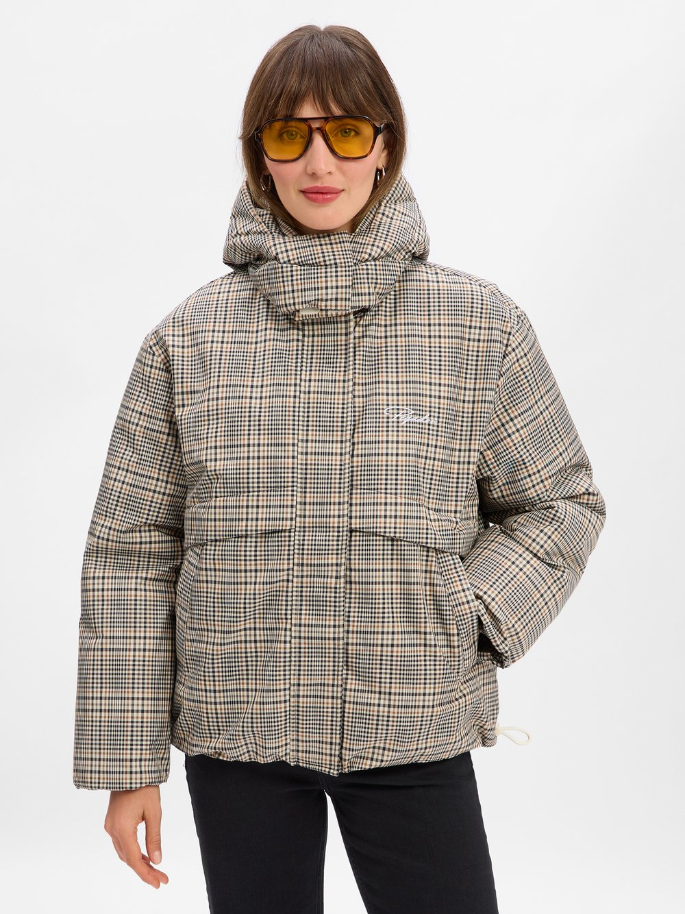 PEGADOR Damska kurtka oversize - Valera Kobiety beżowy|wielokolorowy, XS