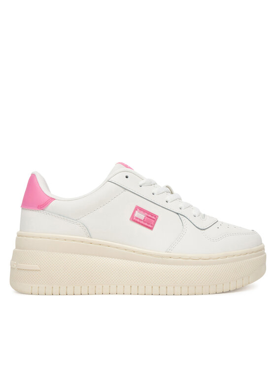 Tommy Jeans Sneakersy Tjw Basket Flatform EN0EN02981 Biały