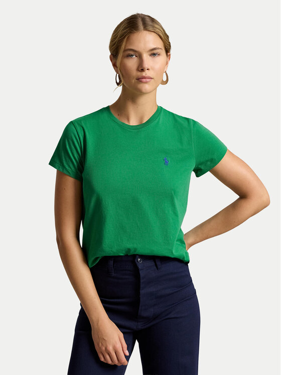 Polo Ralph Lauren T-Shirt 211B14605022 Zielony ciemny Classic Fit