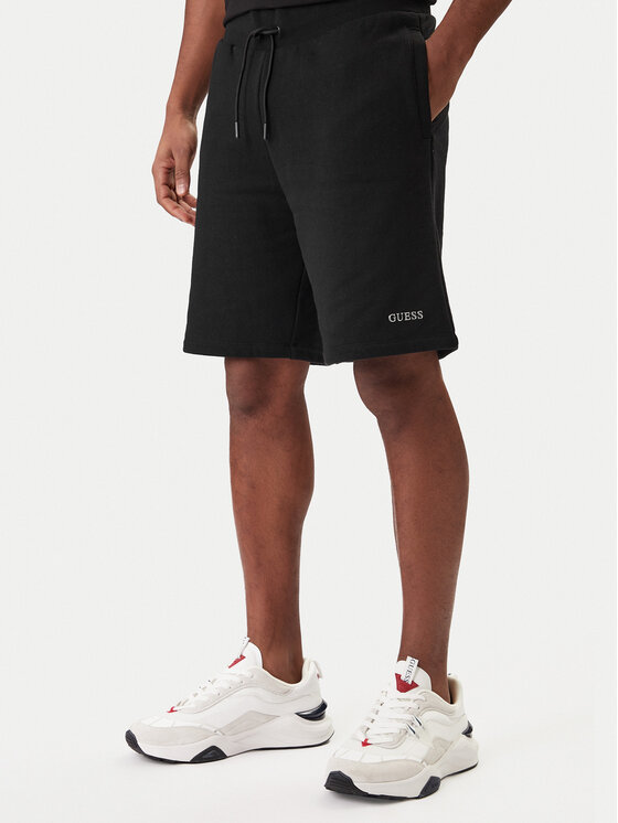Guess Szorty sportowe Z6RD06 KAIJ1 Czarny Regular Fit