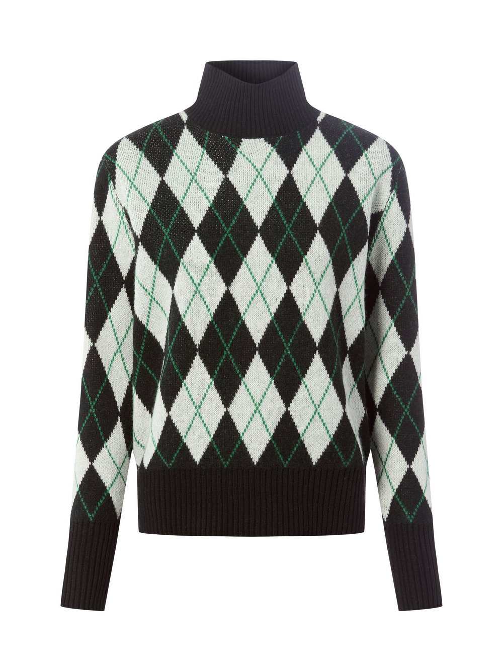 Marie Lund Damski sweter z wełny merynosów Kobiety Wełna merino czarny, XS/S