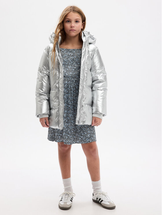 Gap Kurtka zimowa 786732-03 Srebrny Regular Fit