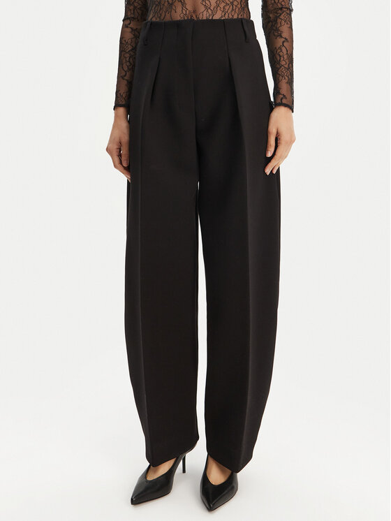 JACQUEMUS Spodnie materiałowe Le Pantalon Ovalo 24E241PA0791718 990 Czarny Regular Fit