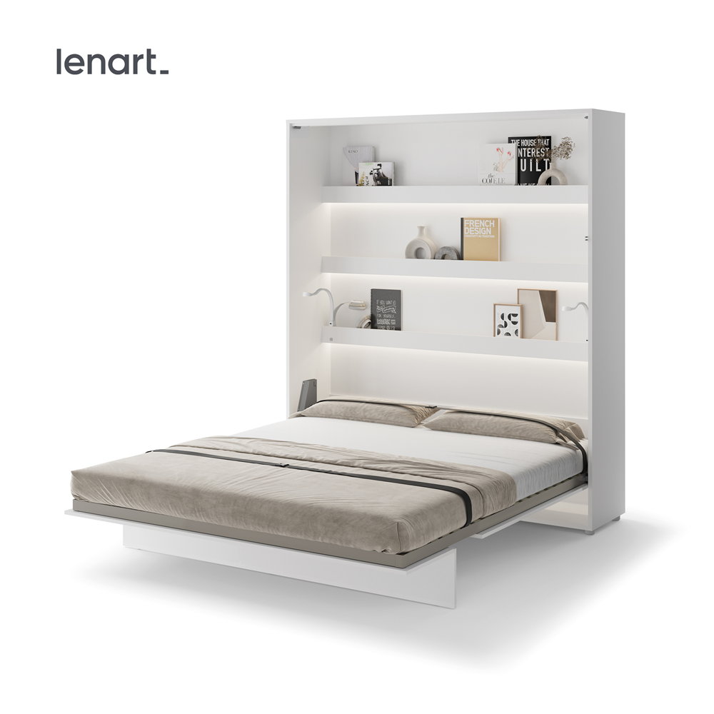 Półkotapczan pionowy BC-13 Bed Concept 180x200 cm Biały lenart, meble lenart, lenart bed concept, półkotapczany lenart, półkotapczan lenart, łóżko w szafie, półkotapczan, półkotapczany