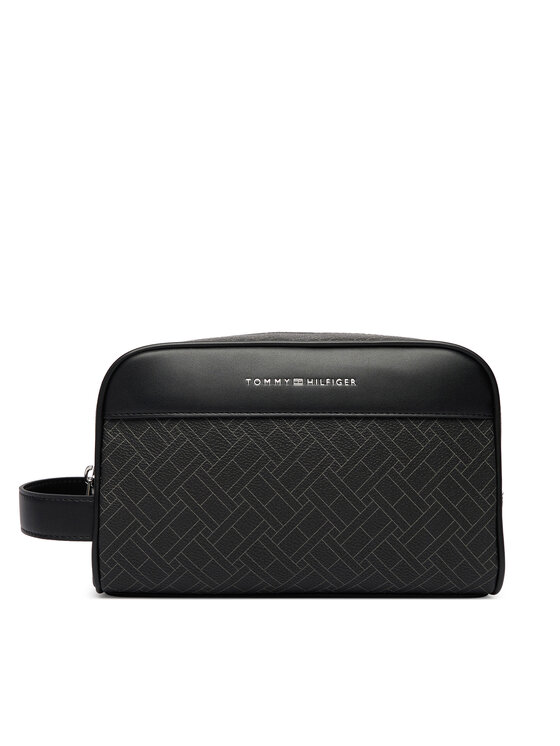 Tommy Hilfiger Kosmetyczka Th Flag Monogram Washbag AM0AM14298 Czarny