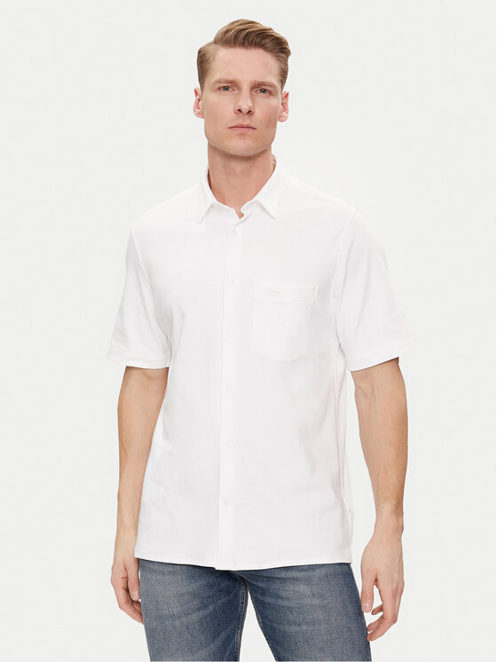 Calvin Klein Koszula K10K112708 Biały Regular Fit