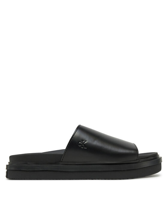 Calvin Klein Jeans Klapki Flat Molded Sandal Slide YW0YW01710 Czarny