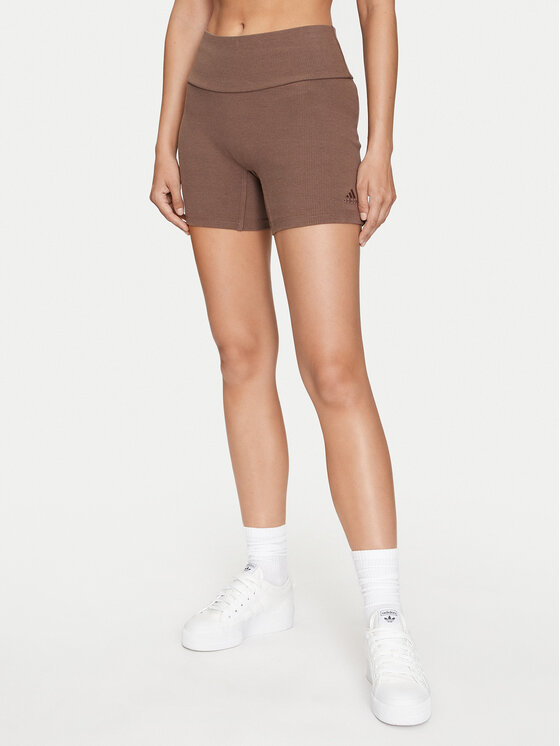 adidas Szorty sportowe Lounge IY6742 Brązowy Slim Fit