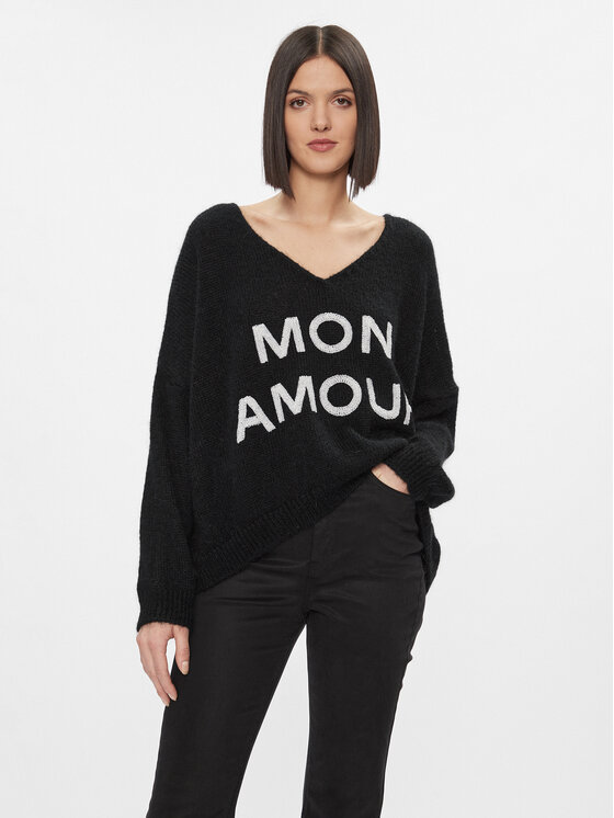 Kontatto Sweter 3M1200 Czarny Oversize