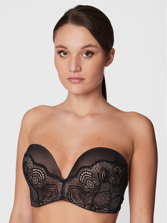Wonderbra Biustonosz bardotka WB000BHO Czarny