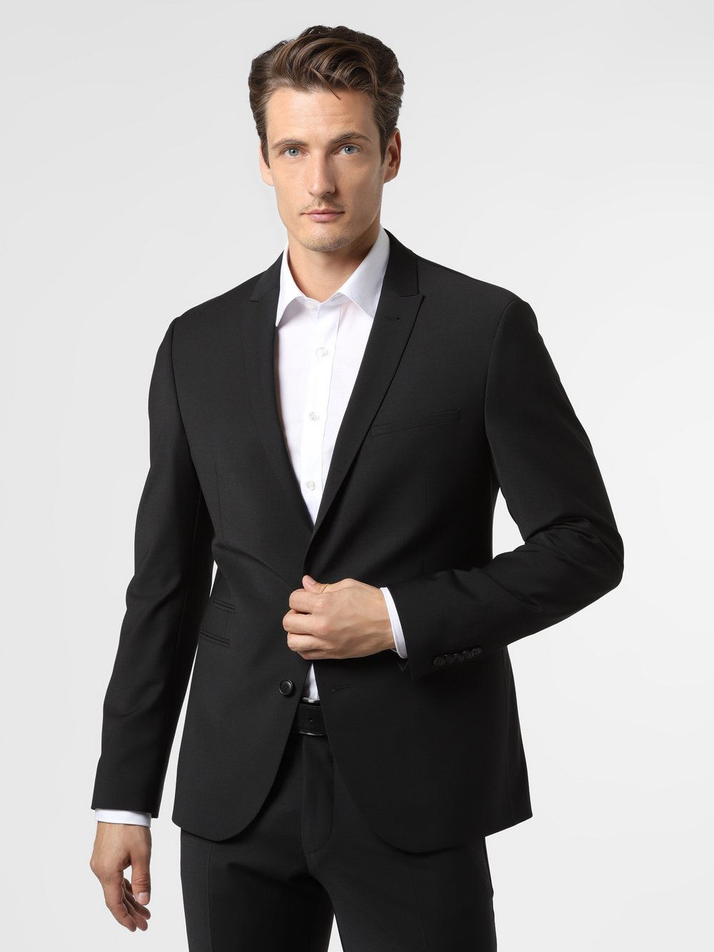 Drykorn Męska marynarka od garnituru modułowego Mężczyźni Slim Fit czarny, 52