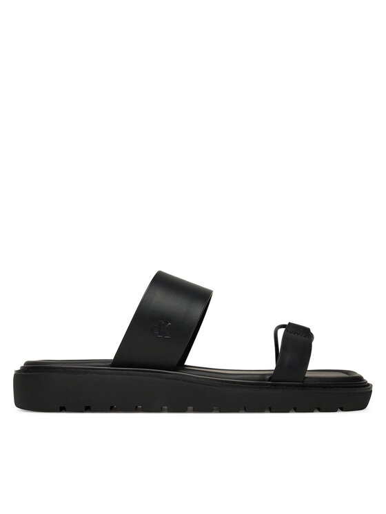 Calvin Klein Jeans Klapki Rope Sandal Soft Lth Mg YW0YW01864 Czarny