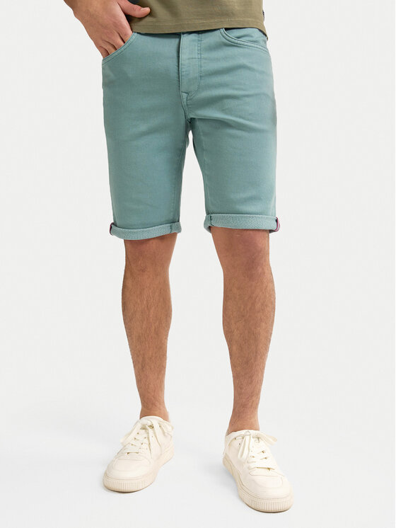 Petrol Industries Szorty jeansowe M-ROS-SHO005 Błękitny Slim Fit