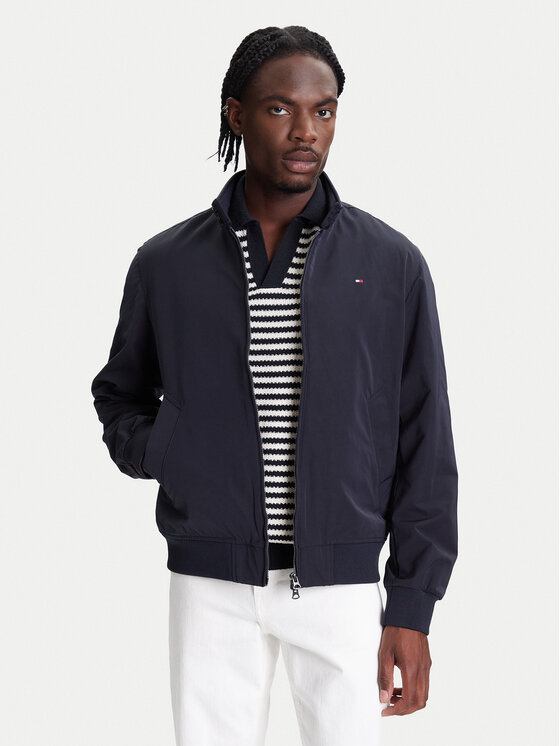 Tommy Hilfiger Kurtka bomber Harrington MW0MW39637 Granatowy Regular Fit
