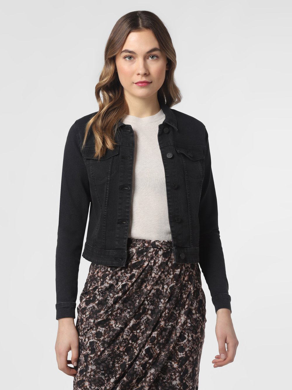 Noisy May Damska kurtka jeansowa Kobiety Jeansy czarny, XS