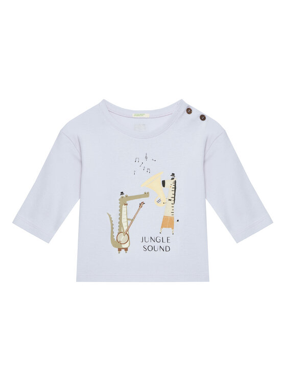 United Colors Of Benetton Bluzka 3I9WA105Q Niebieski Regular Fit