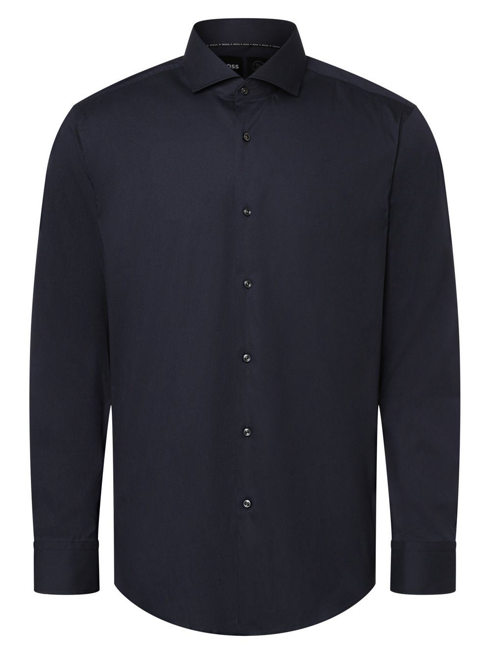 BOSS Koszula męska łatwa w prasowaniu Mężczyźni Slim Fit niebieski kołnierzyk włoski, 42