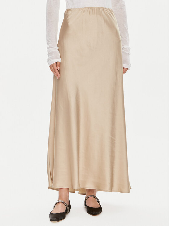 ViCOLO Spódnica maxi TB0342 Beżowy Regular Fit