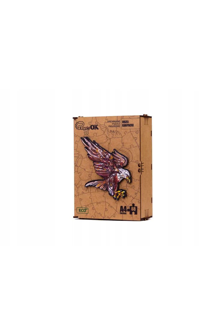 Puzzle drewniane eko 68 el. Orzeł karpacki A4