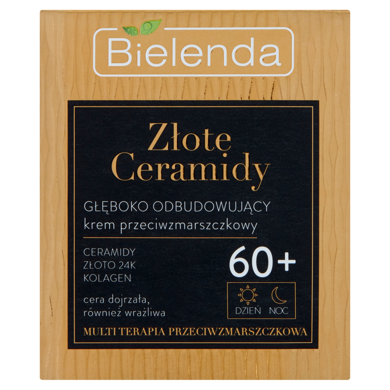 Bielenda Złote Ceramidy 60+ Głęboko odbudowujący krem przeciwzmarszczkowy na dzień noc 50 ml