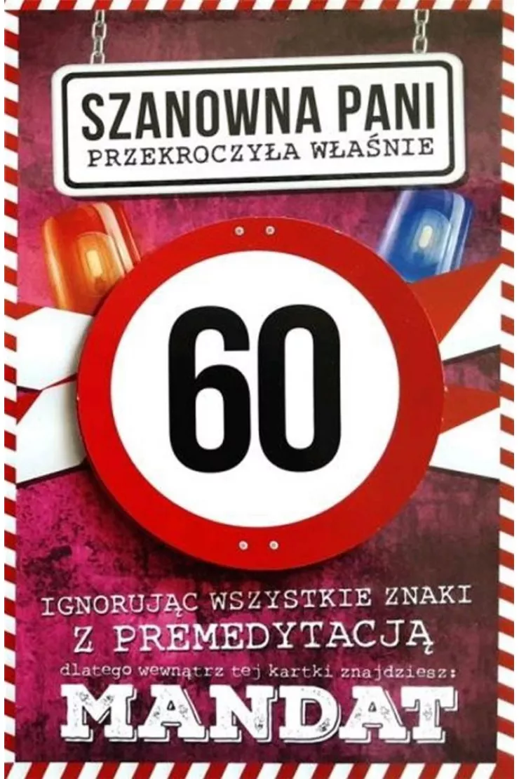 Karnet Urodziny 60 damskie JCX - 016