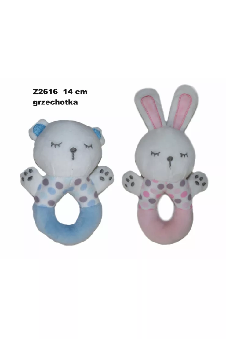 Grzechotka zwierzęta 14cm MIX