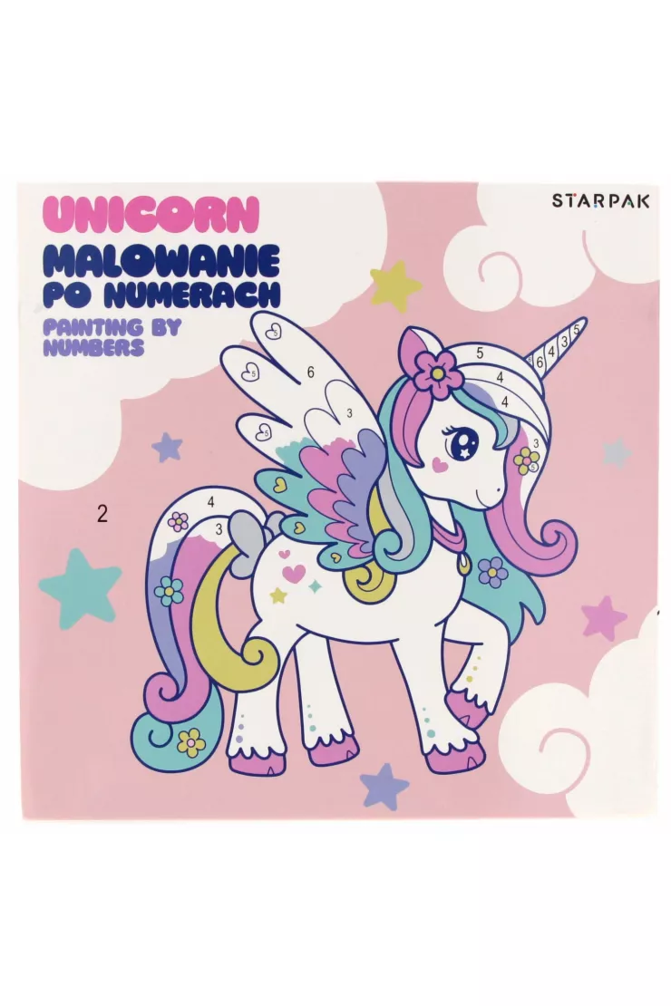 Malowanie po numerach - Unicorn 20x20cm