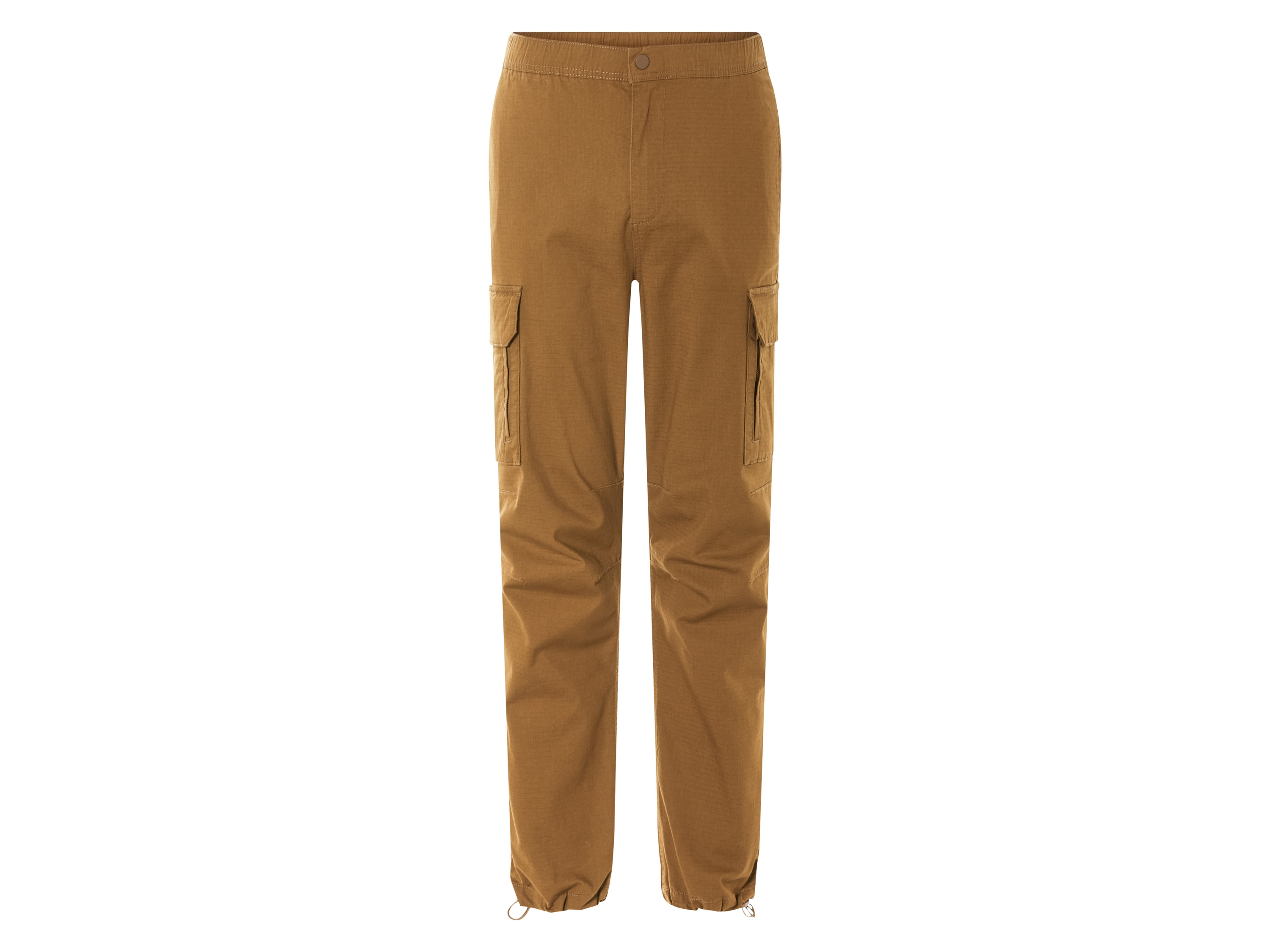 LIVERGY® Spodnie cargo męskie z bawełny (Brązowy, S (44/46))