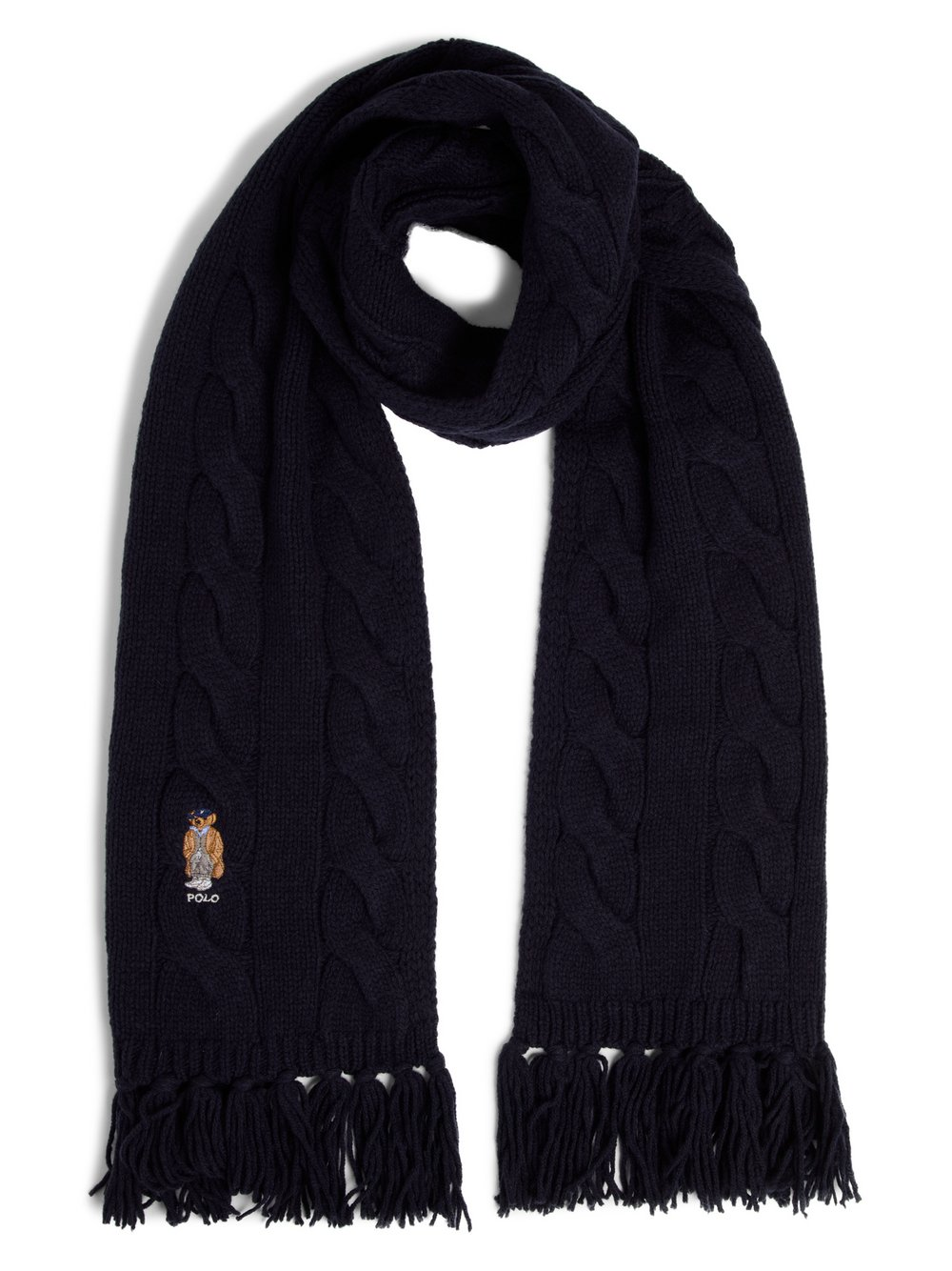 Polo Ralph Lauren Damski szalik z dzianiny z zawartością wełny Kobiety Wełna niebieski, ONE SIZE