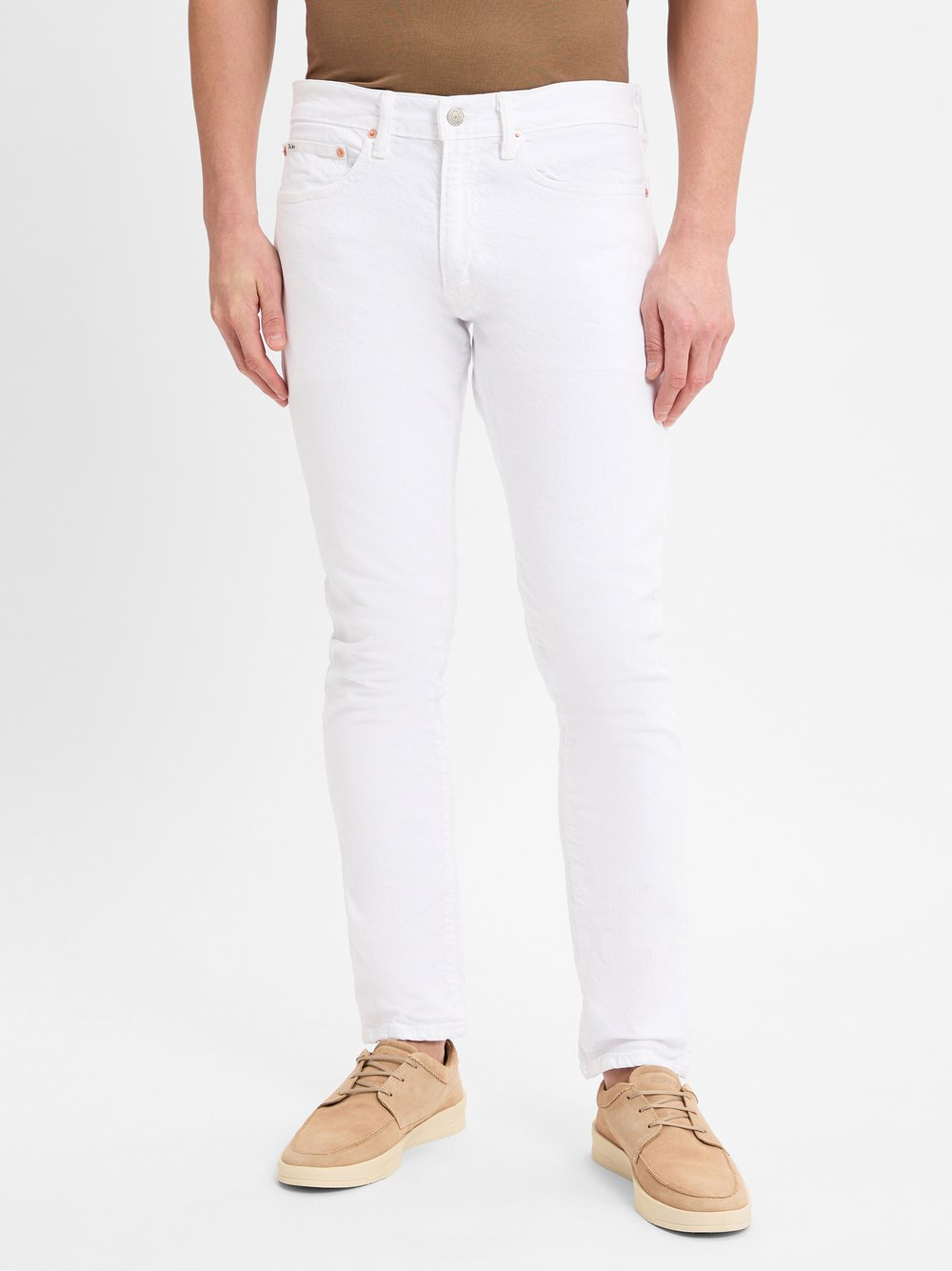 Polo Ralph Lauren Męskie jeansy slim - Sullivan Mężczyźni Bawełna biały, 38-32