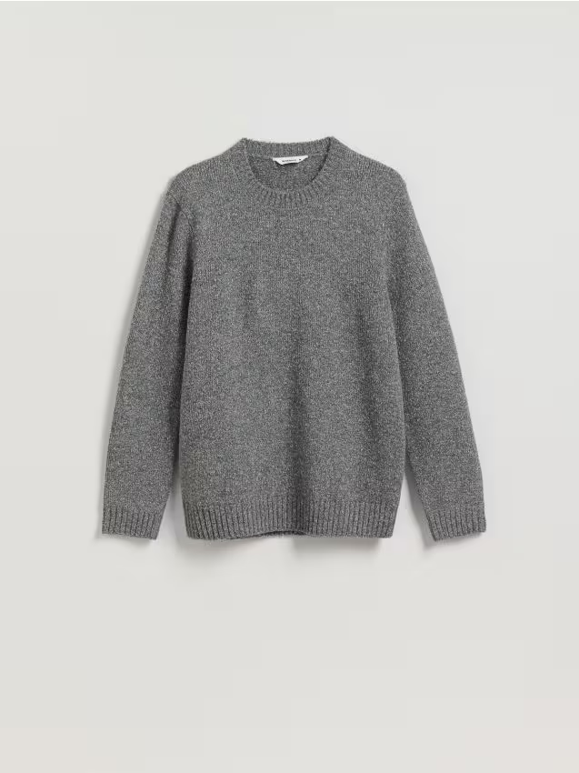 Reserved - Sweter z domieszką wełny - szary