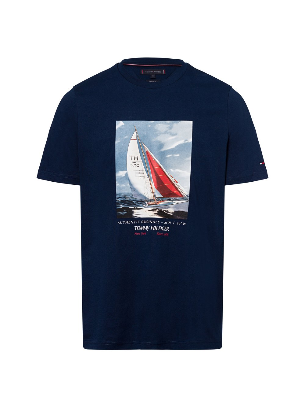Tommy Hilfiger Tommy Hilfiger T-Shirt - Ivory Petal Mężczyźni Bawełna niebieski, S