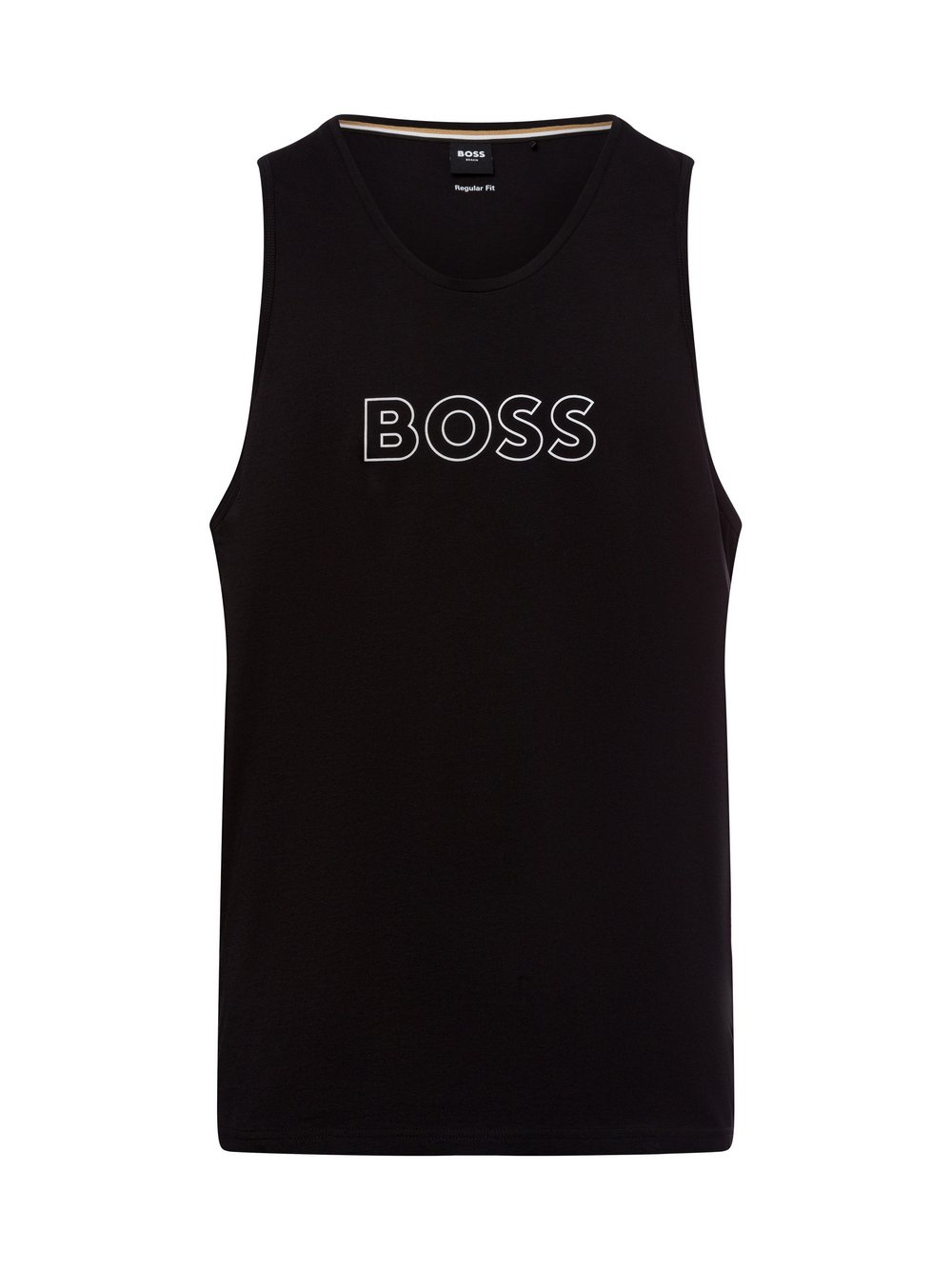 BOSS Męski podkoszulek - Plaża Mężczyźni Bawełna czarny, XL
