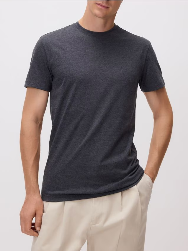 Reserved - T-shirt slim fit - ciemnoszary