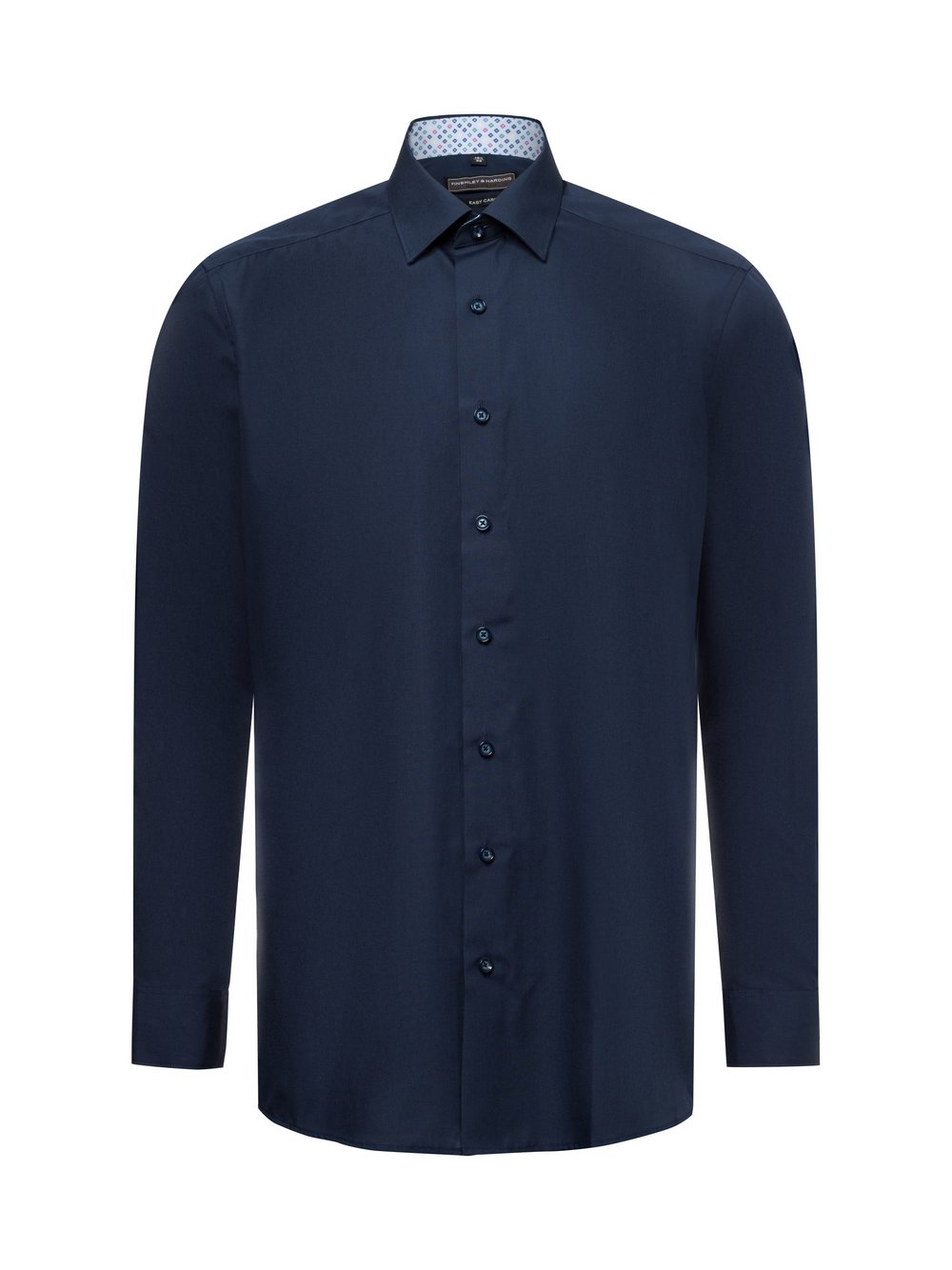 Finshley & Harding Męska koszula biznesowa - Easy Care Mężczyźni Modern Fit Bawełna niebieski, 45