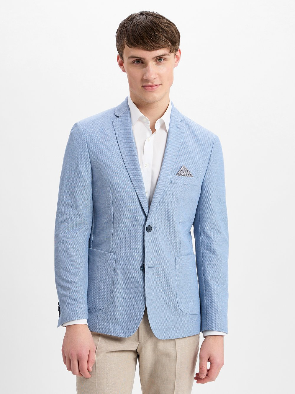 Finshley & Harding Męska kurtka casualowa - Maarten Mężczyźni Modern Fit niebieski, 56