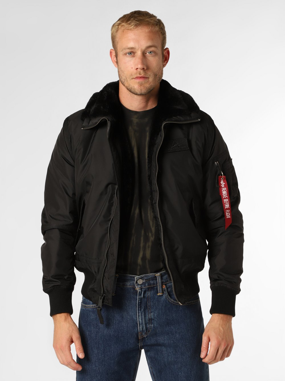 Alpha Industries Kurtka męska Mężczyźni Sztuczne włókno czarny, L