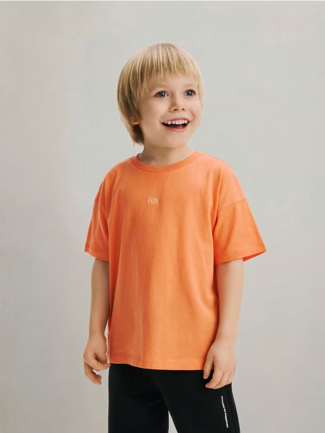 Reserved - Bawełniany t-shirt - czerwony miniaturka